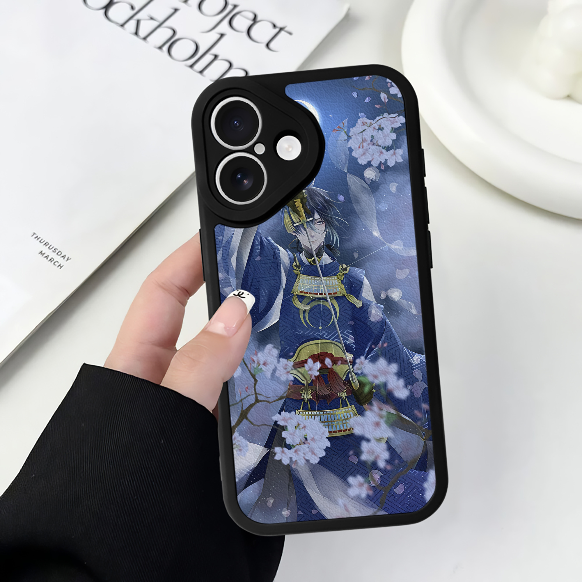 （画像用） 刀剣乱舞 Touken Ranbu 【iPhone 16シリーズ対応】シリコンスマホケース（レザー調） 材質：シリコン